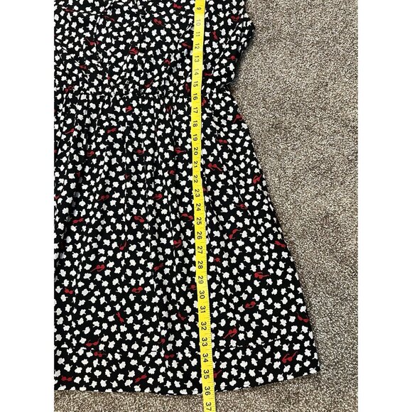 Anthropologie Maeve Odelia Black Floral Mini Dress Size Medium Sunglasses Pocket - Picture 7 of 15